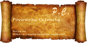 Povinszky Celeszta névjegykártya